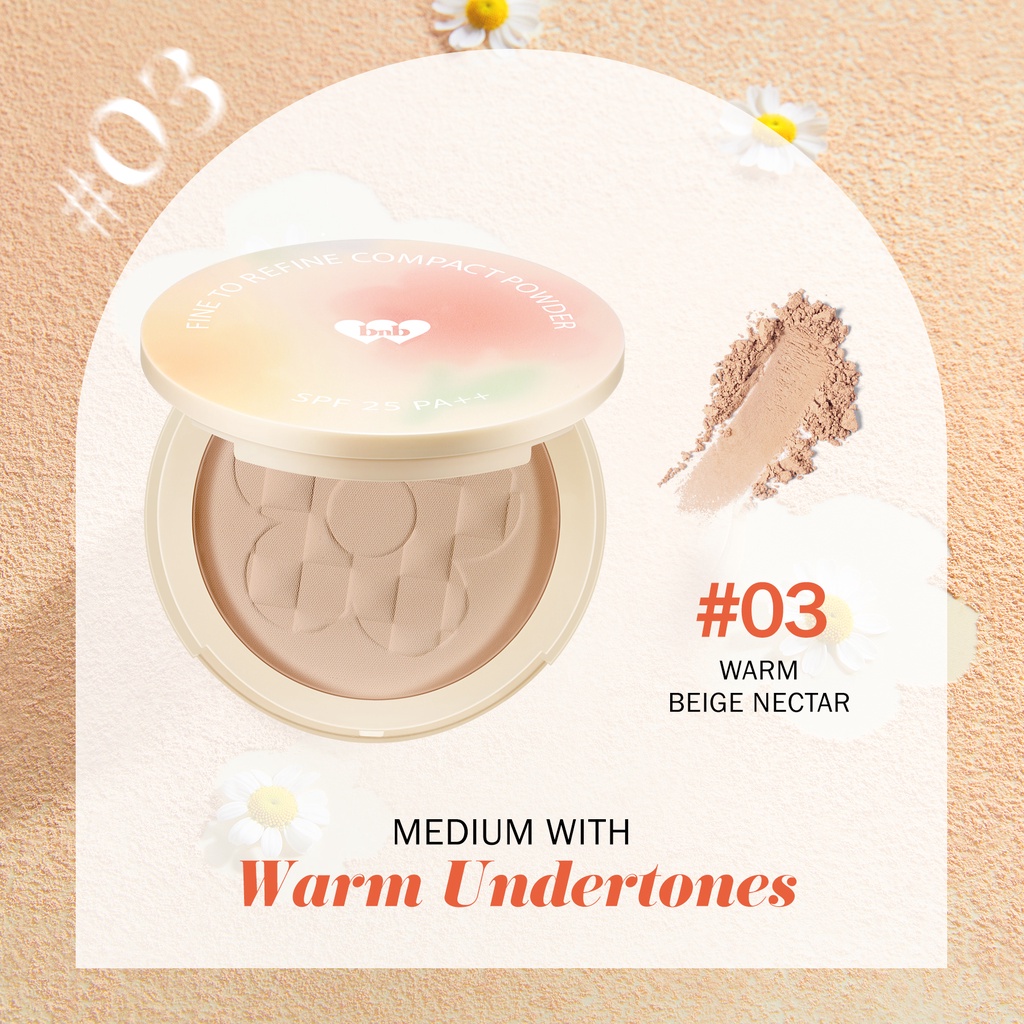 BNB Barenbliss Fine To Refine Compact Powder 03 Warm Beige Nectar