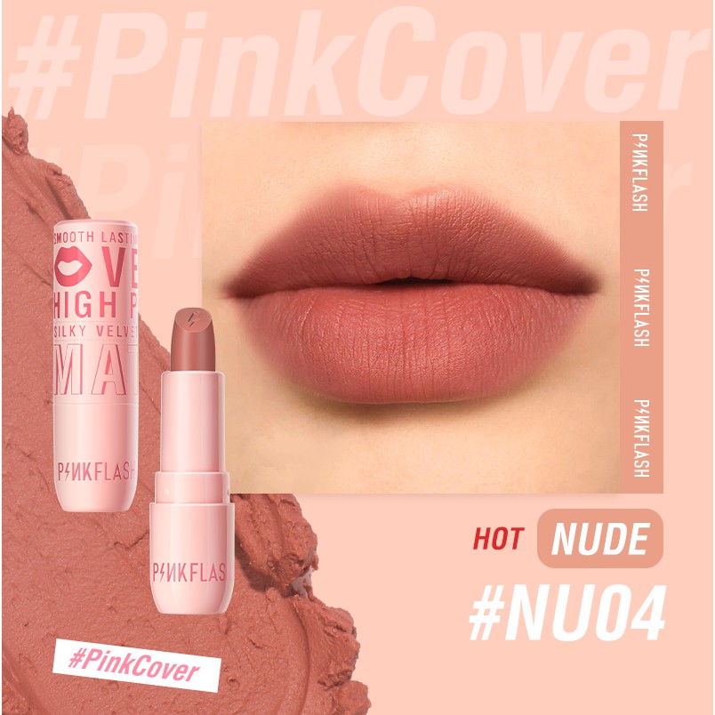 Pinkflash Silky Velvet Lipstick High Pigmented PF-L05 - NU04