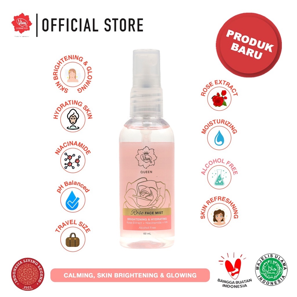 Viva Queen Rose Face Mist 60ml