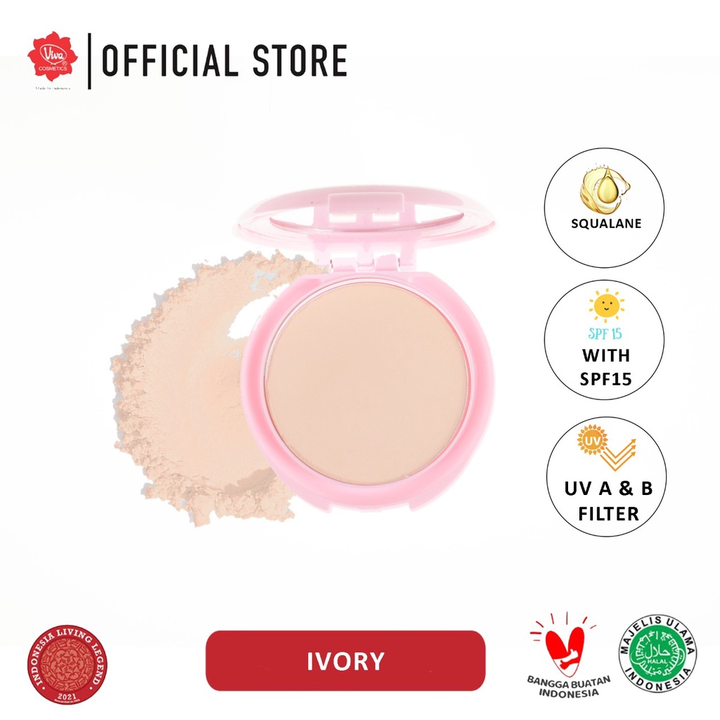 Viva Bright Beauty Compact Powder SPF15 - 1 Ivory