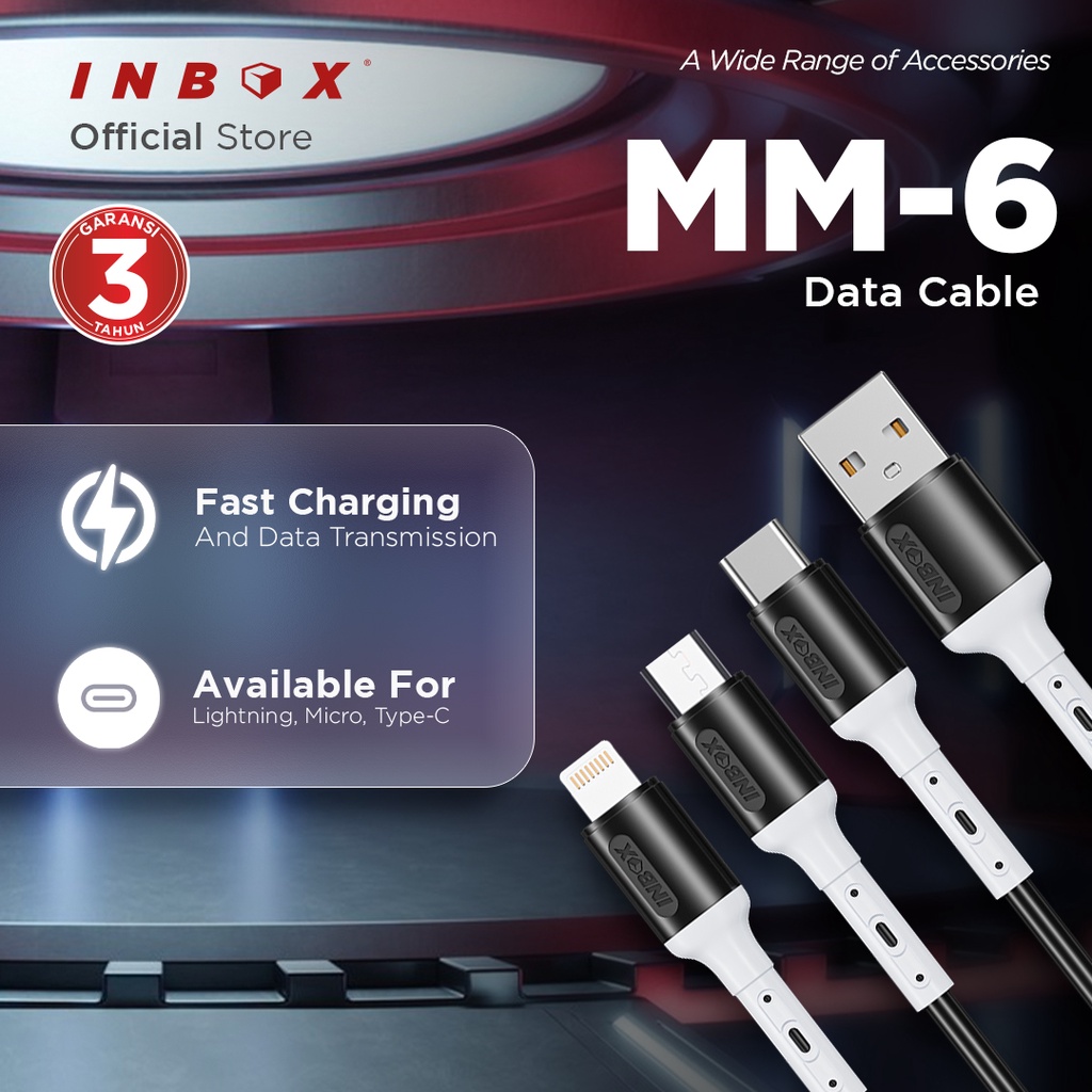 Inbox Kabel Data Charger Qualcomm MM-6 - Lightning 2.4A