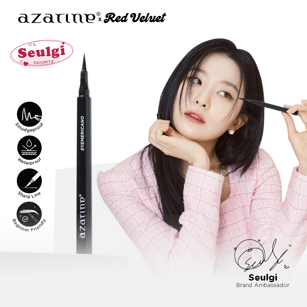 Azarine X Red Velvet - Oh! So Fine Liner - 01 Eyemericano (BLACK)