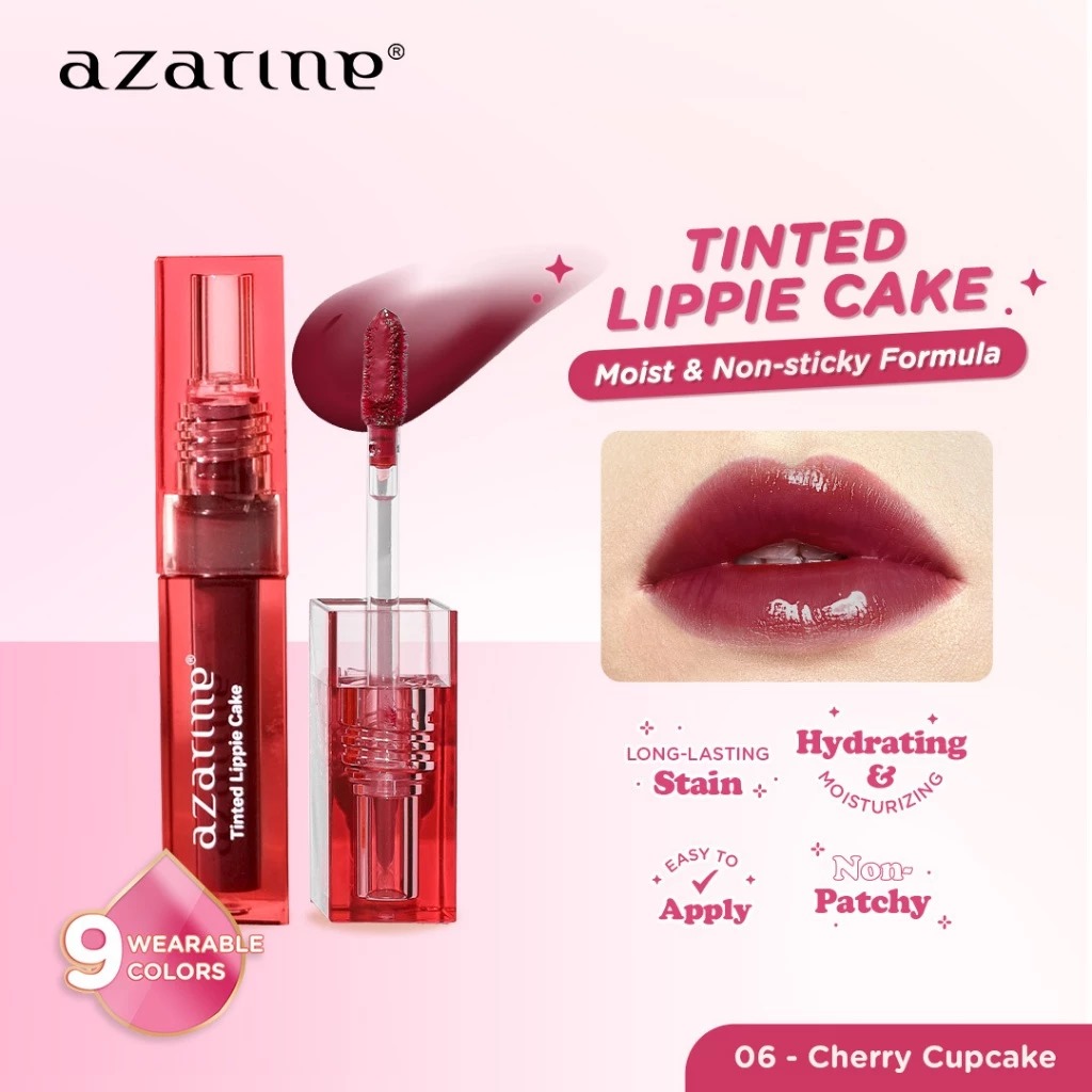 Azarine Tinted Lippie Cake 2.9ml - 06 Cherry Cupcake (WINE)