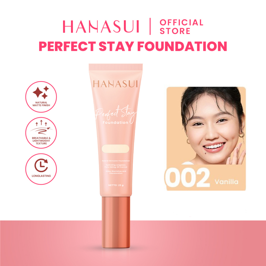 Hanasui Perfect Stay Foundation 25gr - 02 Vanilla
