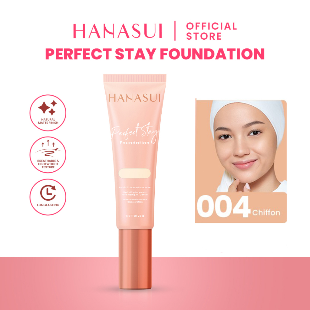 Hanasui Perfect Stay Foundation 25gr - 04 Chiffon