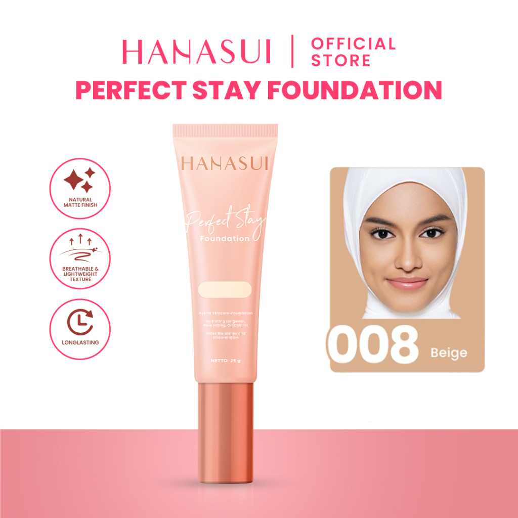 Hanasui Perfect Stay Foundation 25gr - 08 Beige
