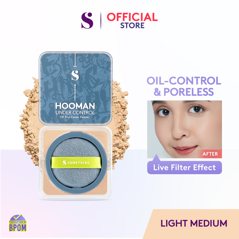 Somethinc Hooman Under Control HD Blur Loose Powder 13gr - Light Medium