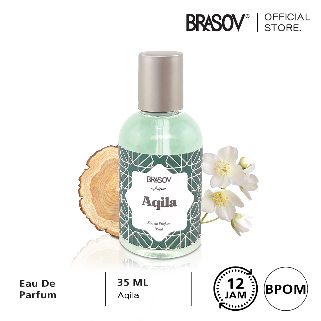 Brasov Hijab Parfum EDP 35ml - Hijau Aqila (Woody/Floral)