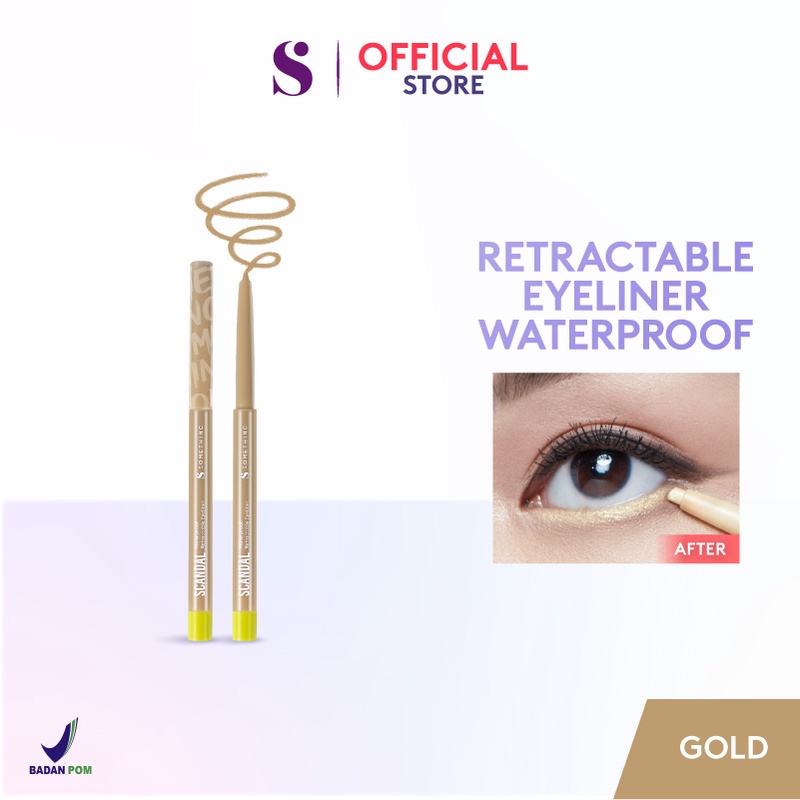 Somethinc Scandal Waterproof Retractable Liner - Gold
