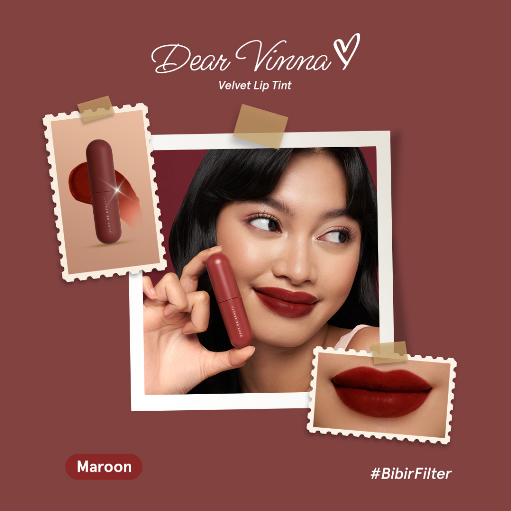 Dear Me Beauty Velvet Lip Tint 3,5ml - Dear Vinna (Maroon)