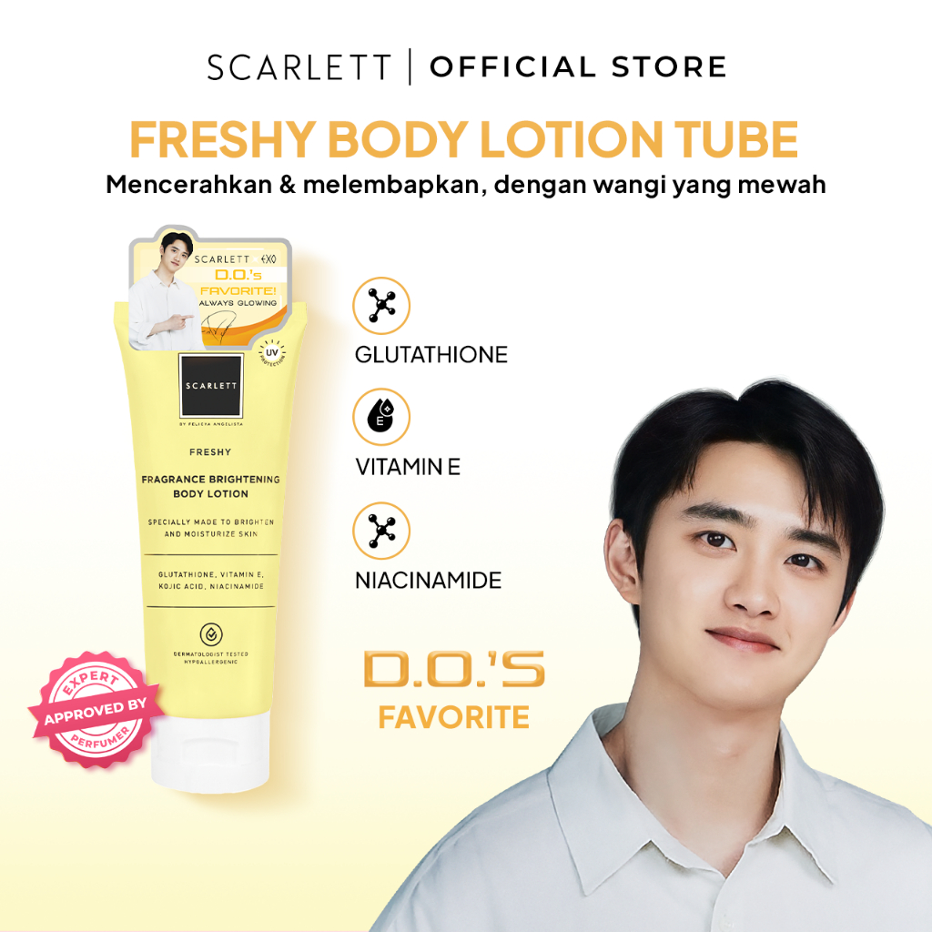 SCARLETT Fragrance Brightening Body Lotion Freshy 180ml (Tube)