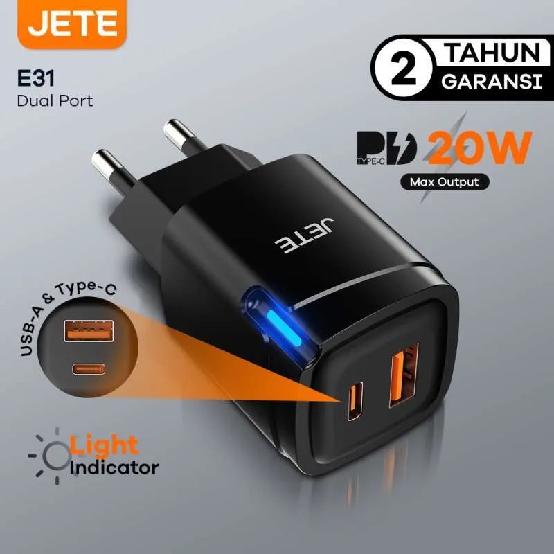 JETE Adaptor E31 20W - USB-C & USB-A Series