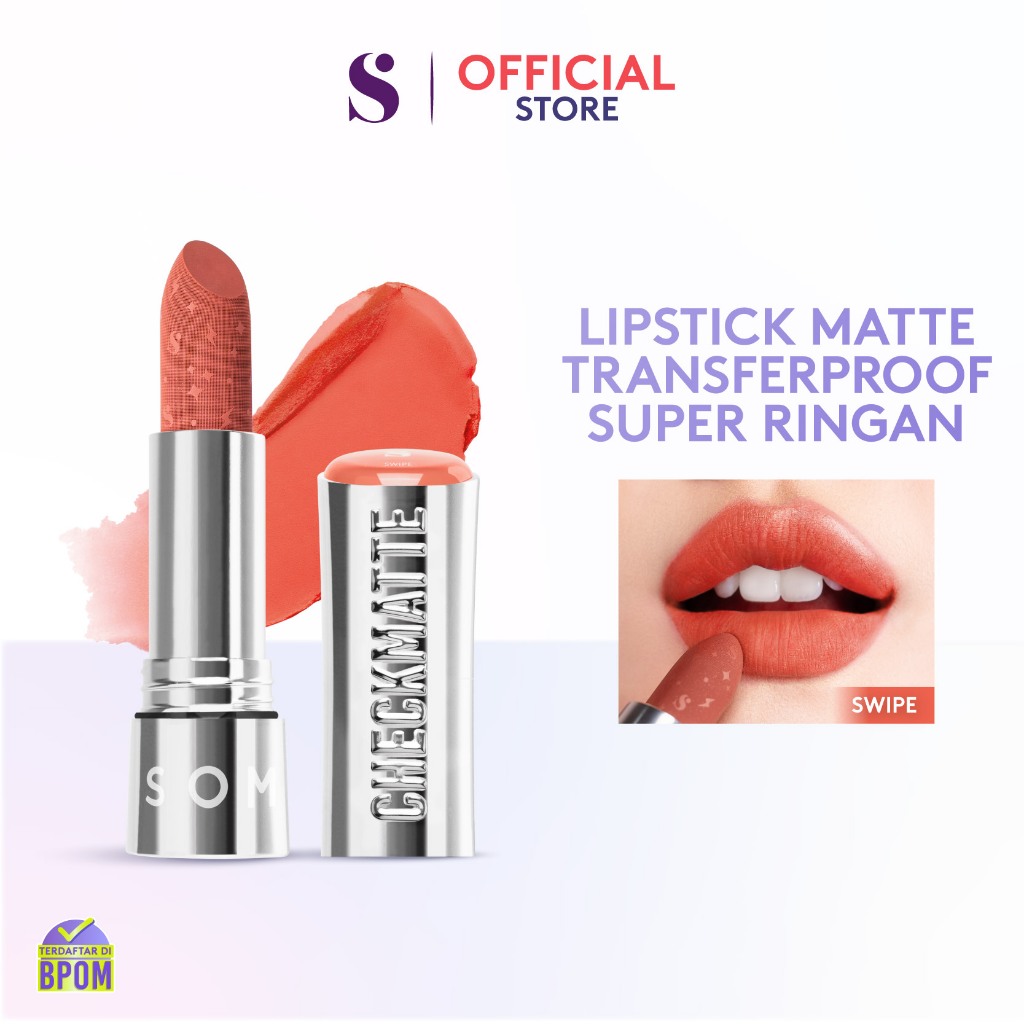 Somethinc Checkmatte Transferproof Lipstick 3.8gr - 13 Swipe