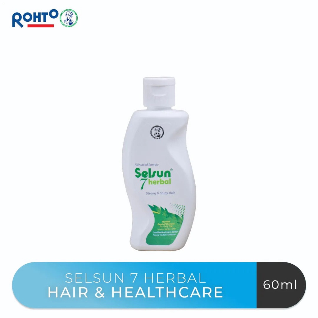 Selsun 7 Herbal Premium Dandruff Shampoo 60ml - Strong & Shiny Hair