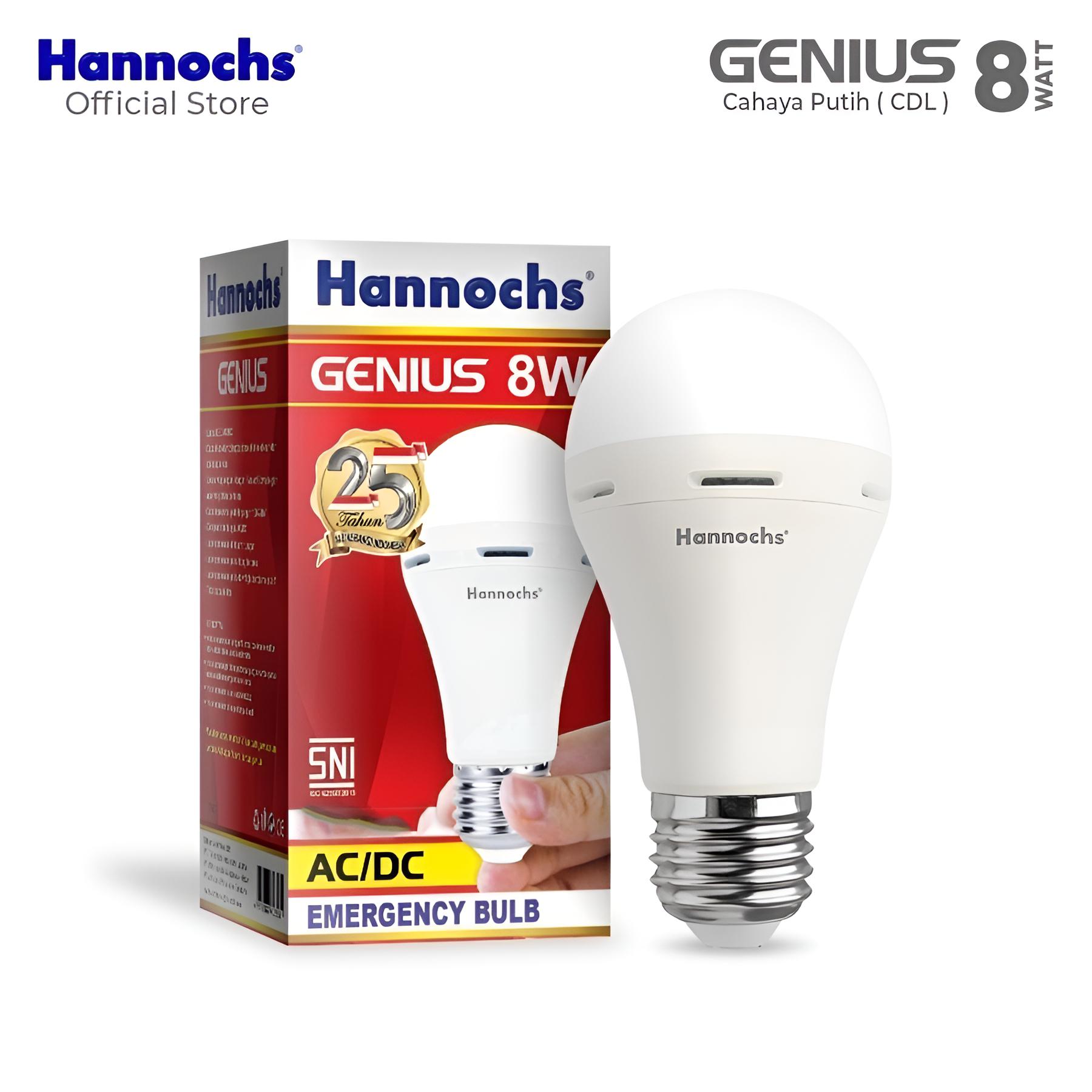 Hannochs Genius Emergency Bohlam LED CDL 8 Watt (8W)