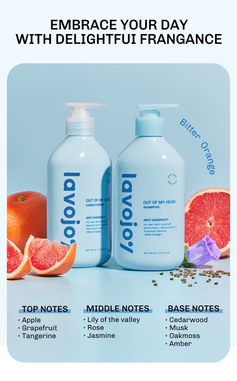 Lavojoy Out Of My Head Shampoo 300ml - Anti Dandruff (Bitter Orange)