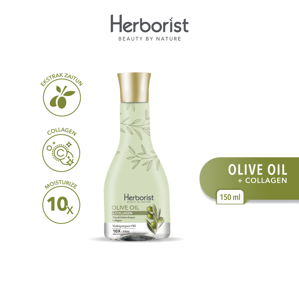 Herborist Minyak Zaitun Olive Oil + Collagen 150ml