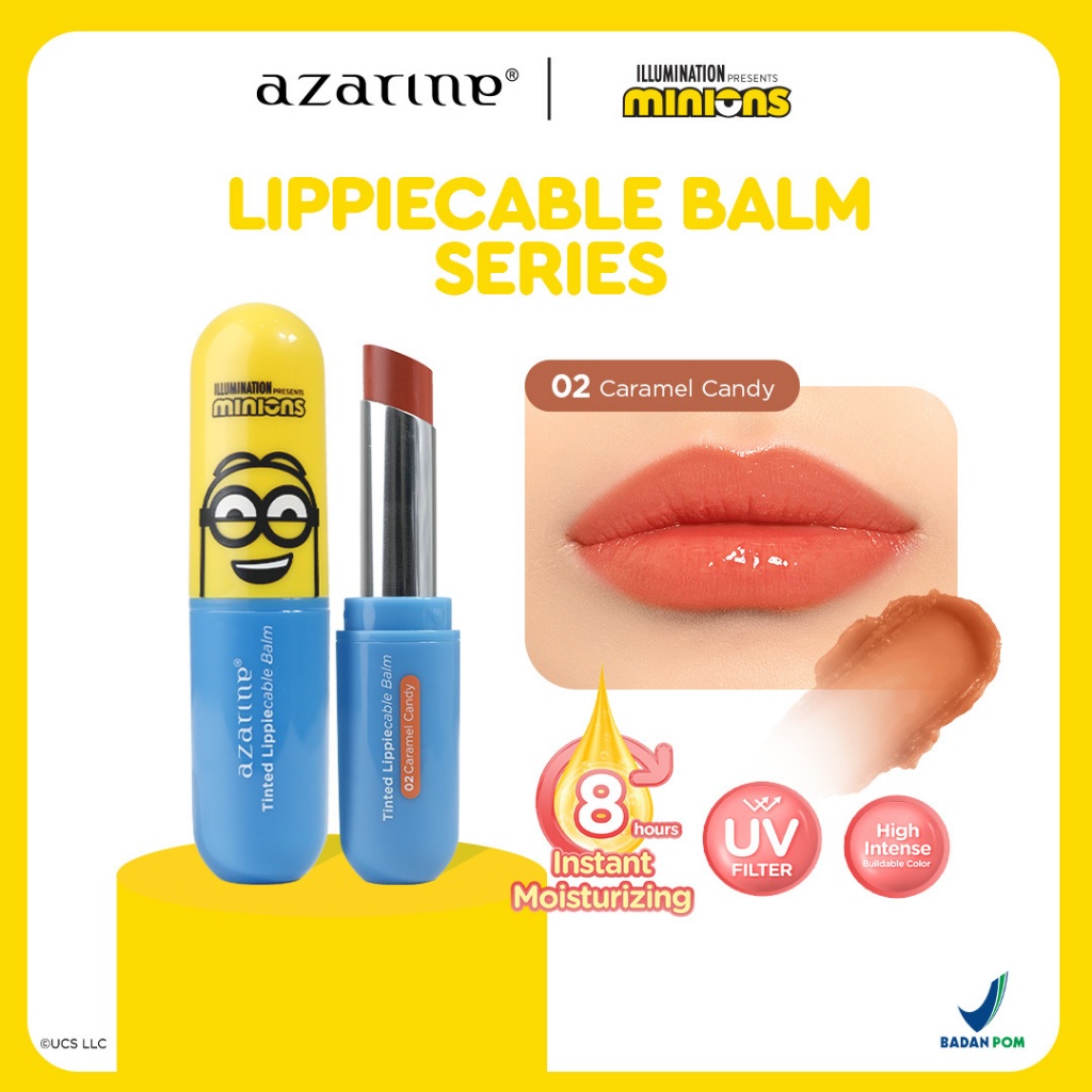 Azarine x Minions Tinted Lippiecable Balm 3.5gr - 02 Caramel Candy