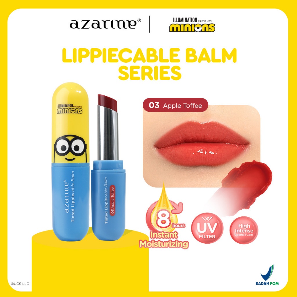 Azarine x Minions Tinted Lippiecable Balm 3.5gr - 03 Apple Toffee