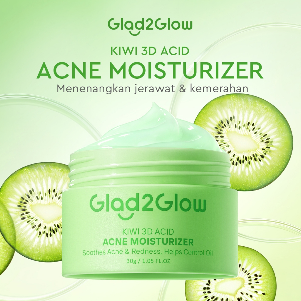 Glad 2 Glow Moisturizer - Kiwi 3D Acid Acne 30gr