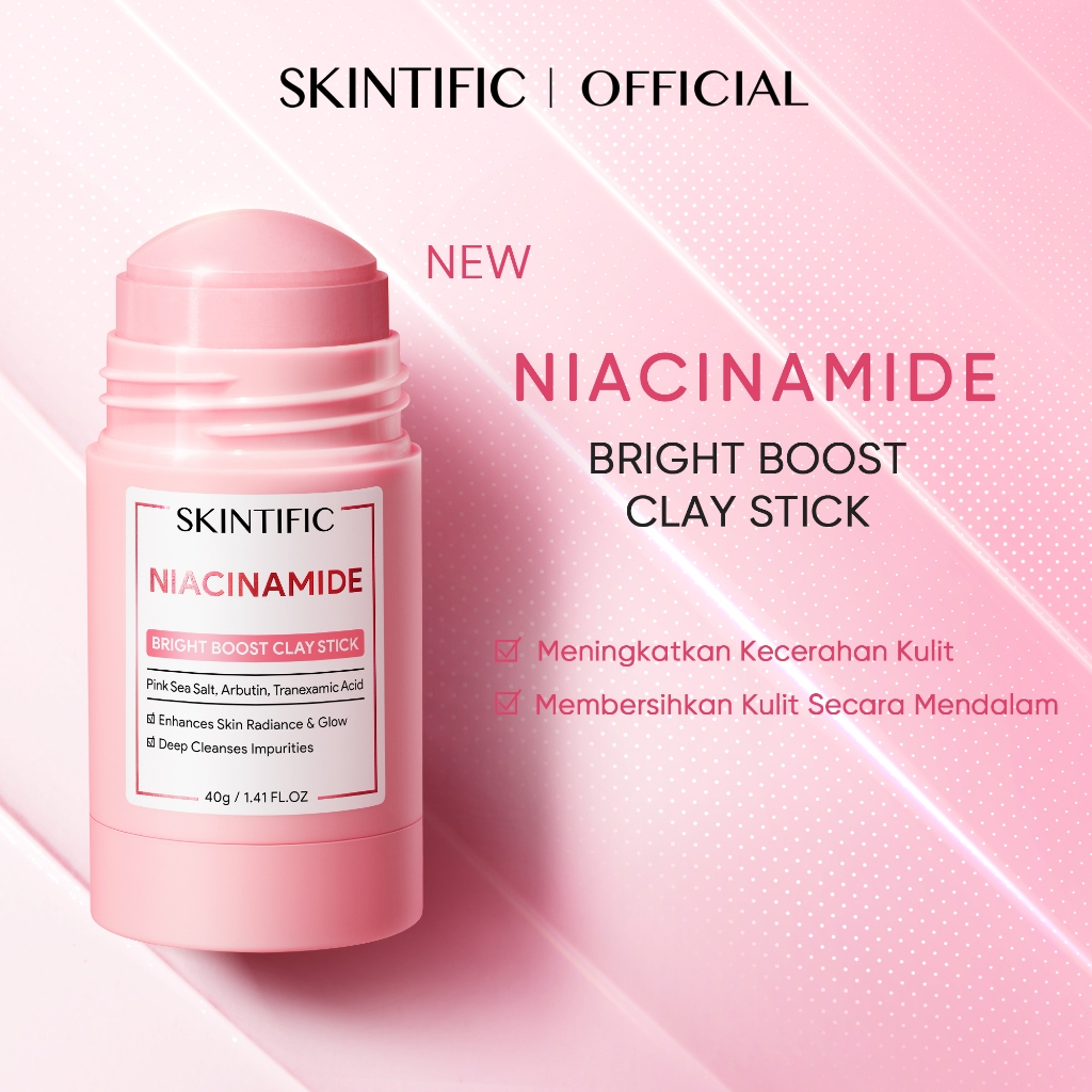 Skintific Niacinamide Bright Boost Clay Stick 40gr