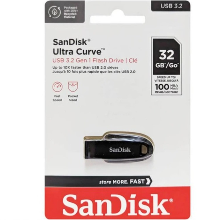 Sandisk Flashdisk Ultra Curve - 32GB USB 3.2 CZ550