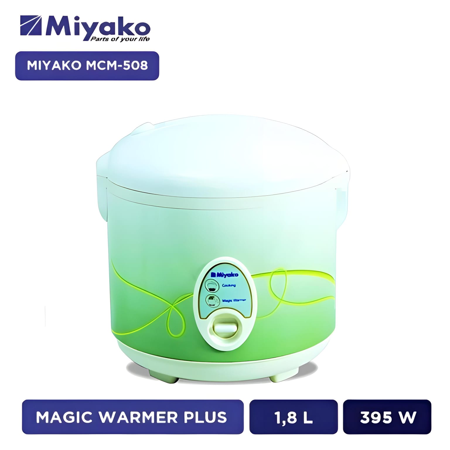 Miyako Rice Cooker MCM-508 (Magic Warmer Plus) 1.8L - Penanak Nasi Serbaguna