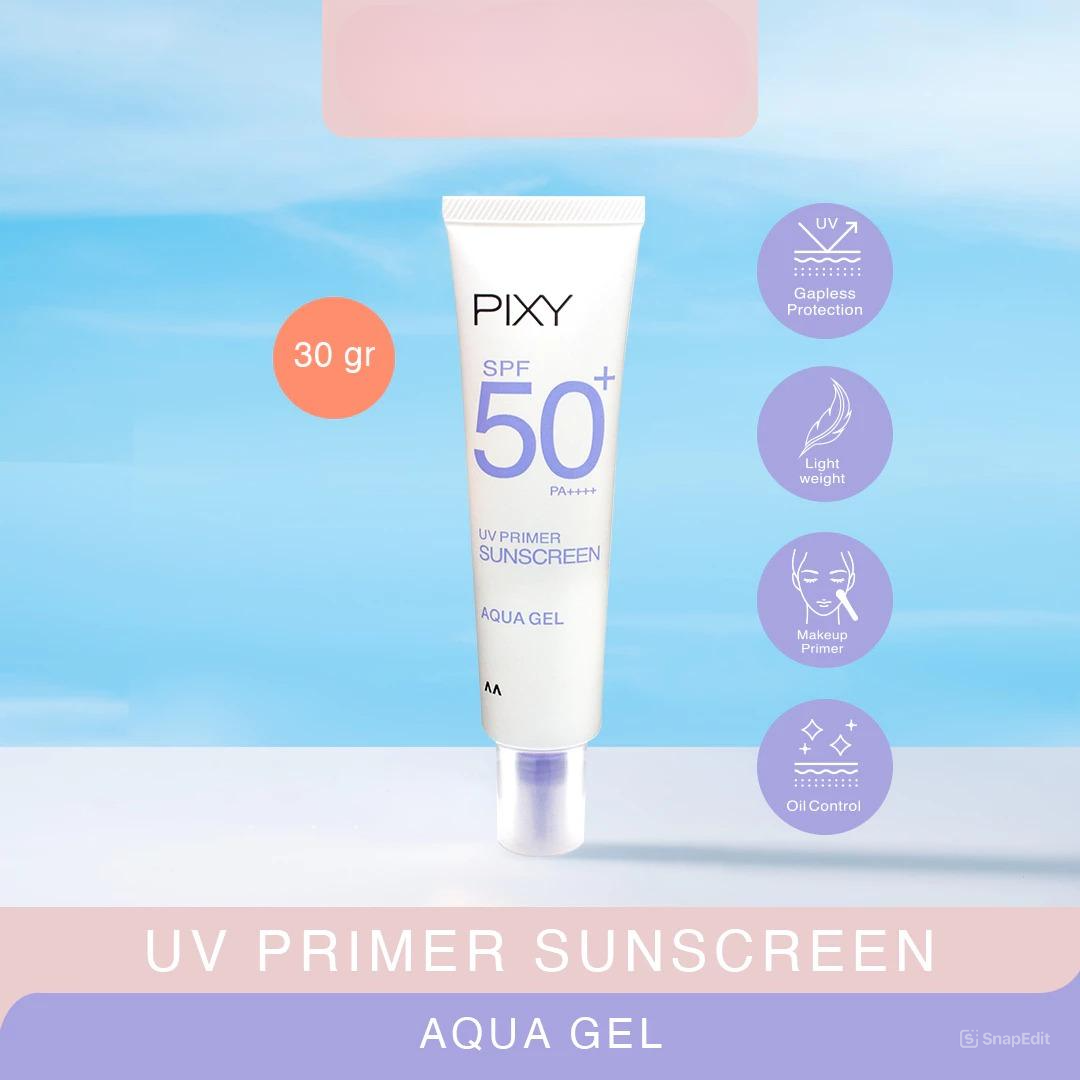 Pixy UV Primer Sunscreen SPF50+ PA++++ 30gr - Aqua Gel Normal to Oily Skin (Ungu)