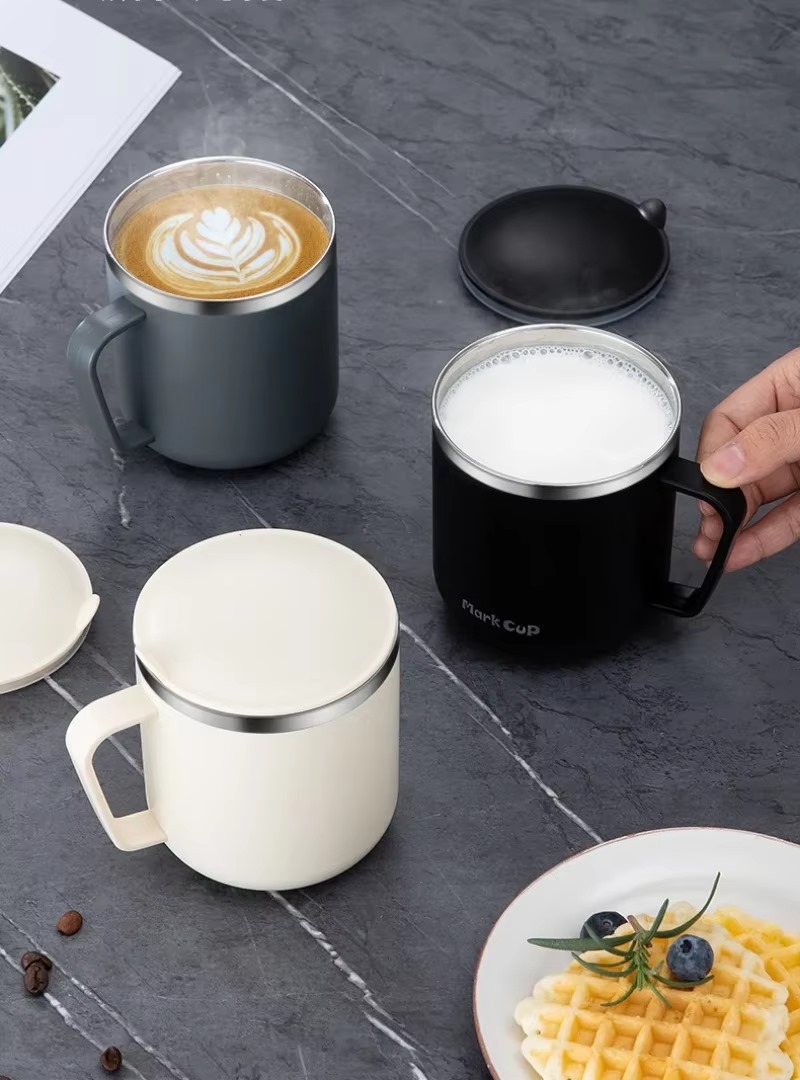 Coffee Cup Polos Stainless 350ml (HN-2009) - Mug Gelas Tumblr Stainless