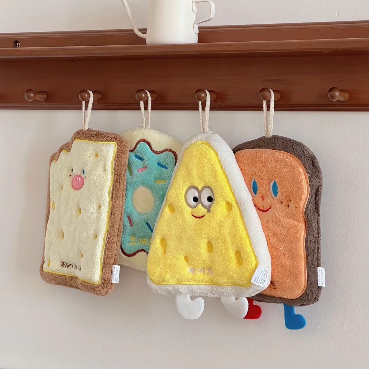 Handuk Tangan Mini Motif Roti (22cm x 17cm) - (Lap Tangan / Serbet / Wash Cloth)