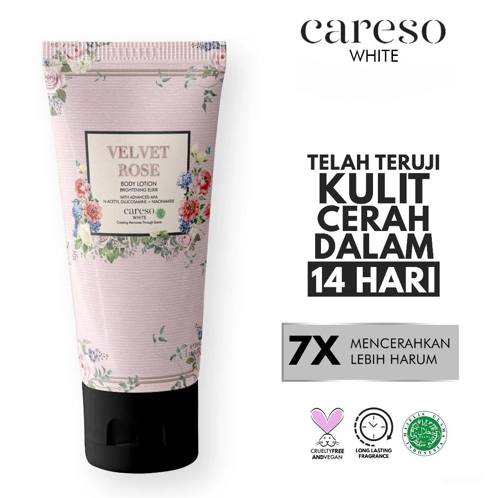 Careso Body Lotion Brightening Elixir 50ml (Tube) - Velvet Rose