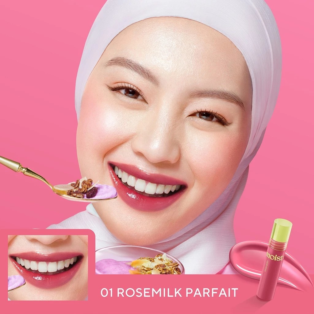 Wardah Moist Dew Tint 3gr - 01 Rosemilk Parfait