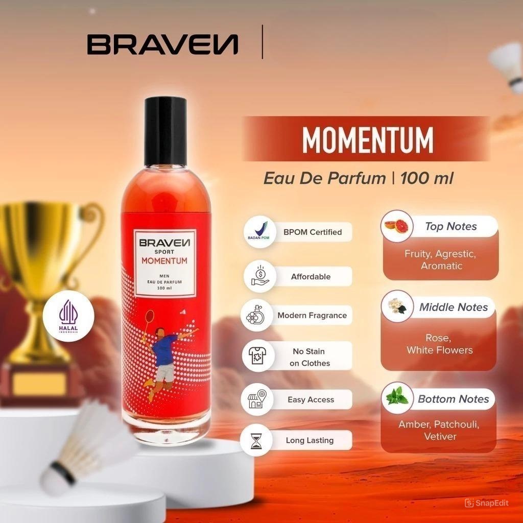 Braven Eau De Parfum Sport 100ml - Momentum