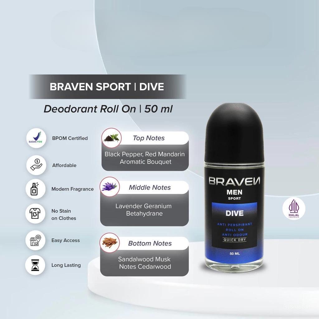 Braven Men Sport Anti Perspirant Roll On 50ml - Dive