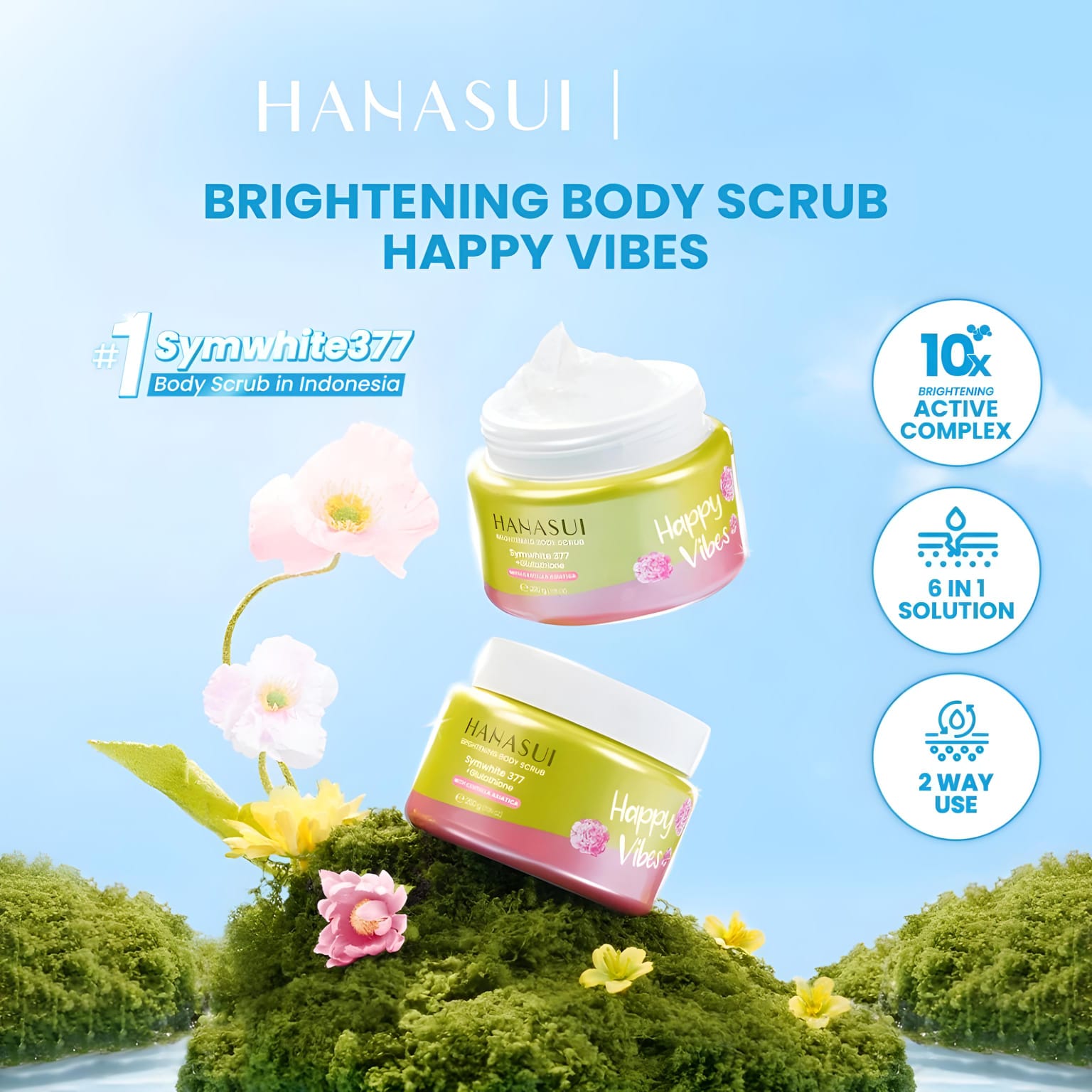 Hanasui Brightening Body Scrub 200gr - Happy Vibes