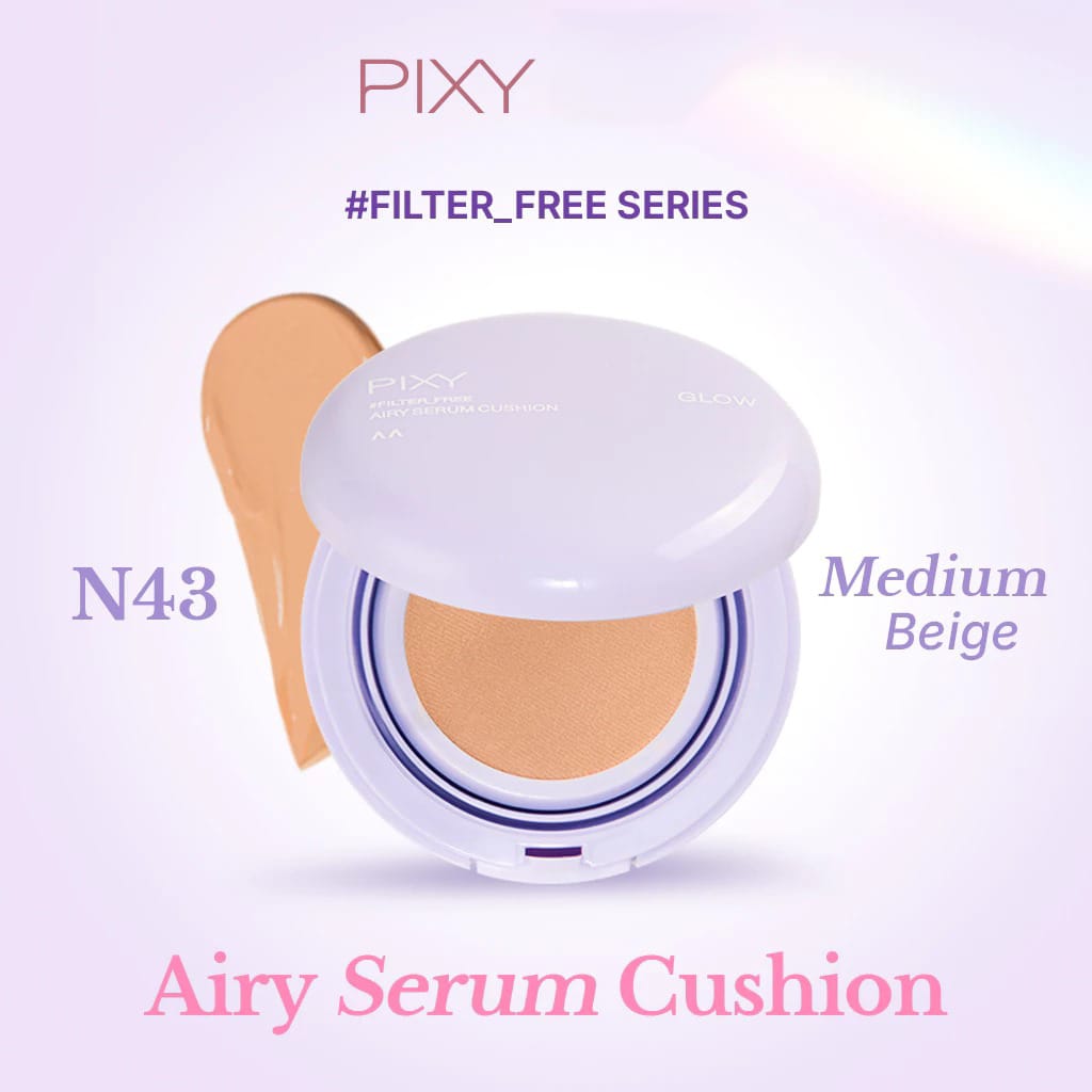 Pixy Airy Serum Cushion Glow 15gr - N43 Medium Beige