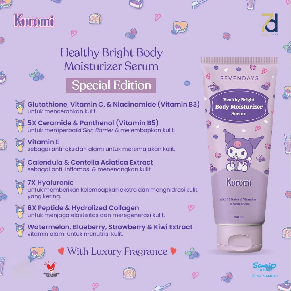 Sevendays Healthy Bright Body Moisturizer Serum 180ml - Kuromi