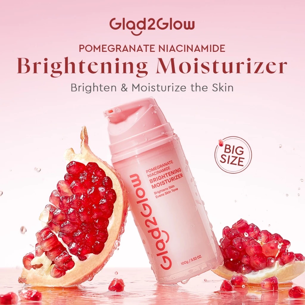 Glad 2 Glow Moisturizer - Pomegranate Niacinamide Brightening 100gr