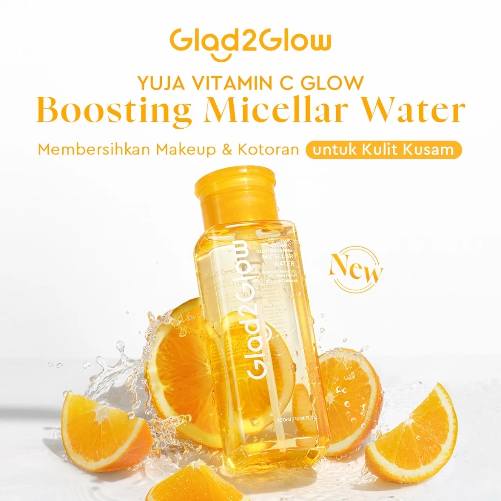 Glad 2 Glow Micellar Water - Yuja Vitamin C Glow Boosting 300ml