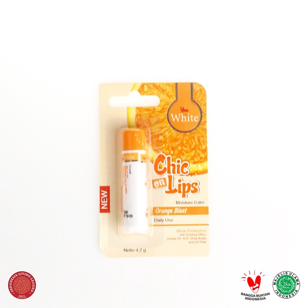 Viva White Chic On Lips Lip Balm 4.2gr - Orange Blast
