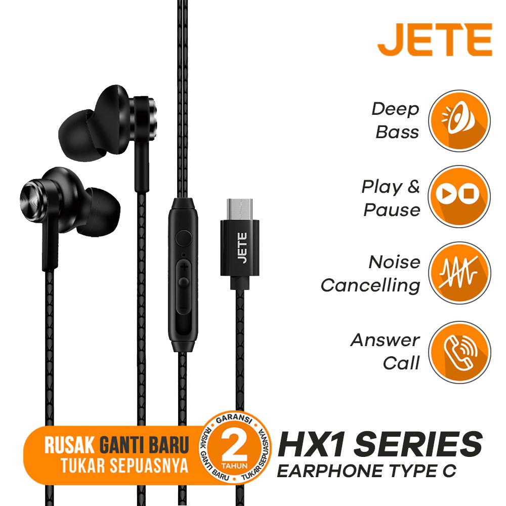 JETE Handsfree HX1 - Colokan Type C