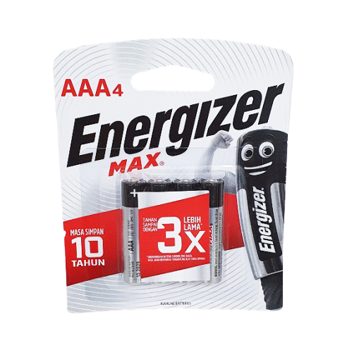  (Isi 4) Energizer Max Baterai AAA / A3 1,5V