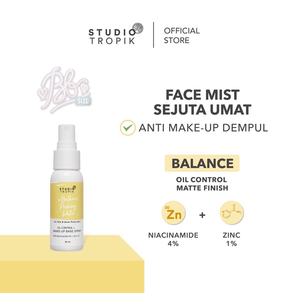Studio Tropik Triplets Bb Size Priming Water 30ml - Balance