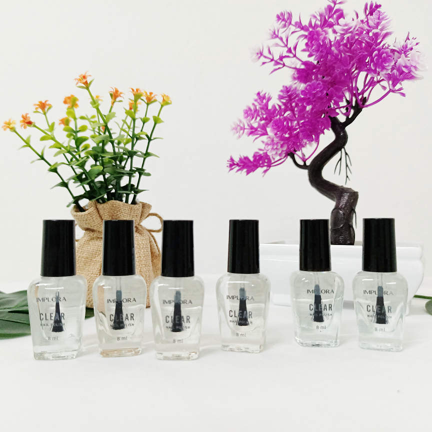 IMPLORA Nail Polish Clear Transparan 8mL - Kutek Ecer/Satuan